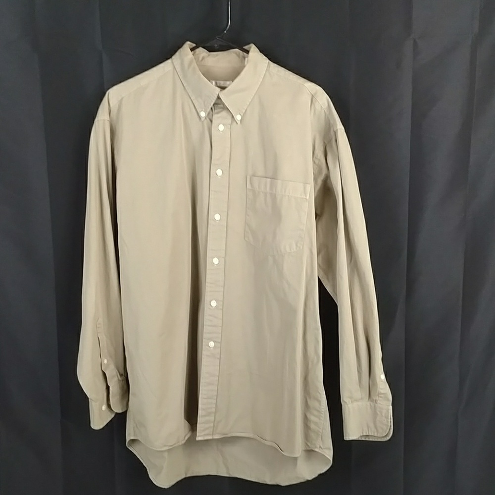 Beige cotton dress shirt
